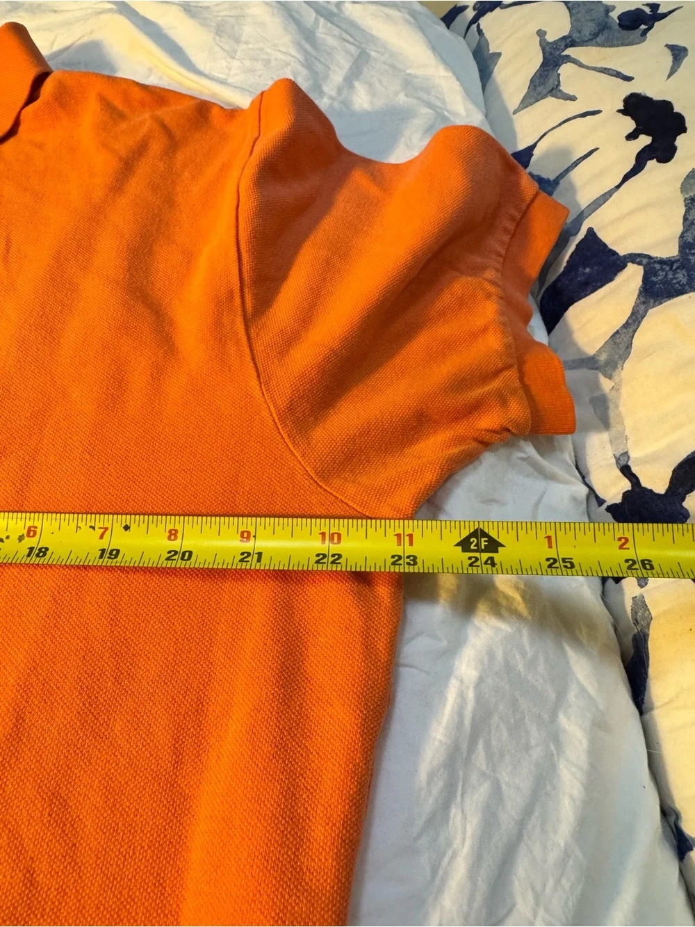 Genuine Y2K Polo Ralph Lauren Orange Cotton Mesh Polo Men’s L Blue Pony